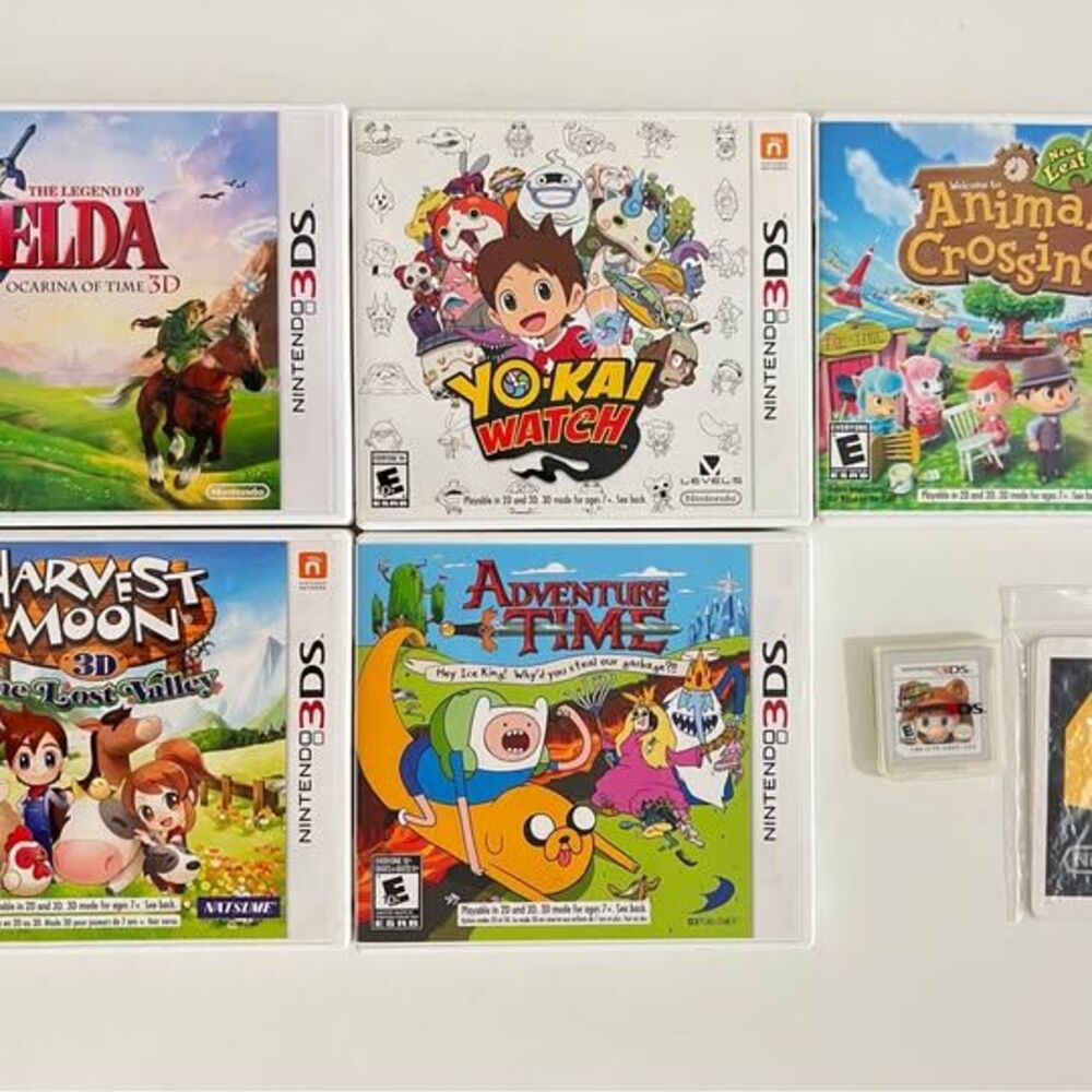 Nintendo 3DS Games lot of 6 & 5 3DS AR Cards (A1-A4 & A6)